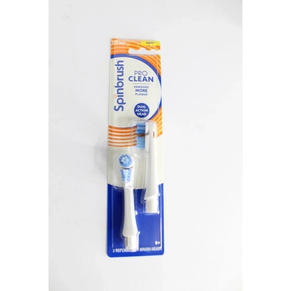 SPINBRUSH PRO+ DEEP CLEAN‎ REPLACEMENT HEADS 2 PACK SOFT SEALED ARM & HAMMER NEW